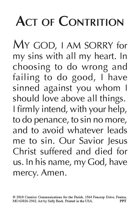 Your Essential Guide to a Printable Act of Contrition: Finding Peace, Anytime, Anywhere