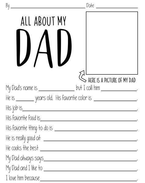 Unlocking Heartfelt Memories: Your Guide to the Perfect "All About My Dad" Free Printable