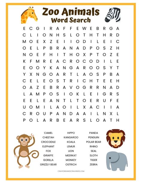 Unlock the Wild Fun: Your Ultimate Guide to Engaging Animal Word Search Printables!