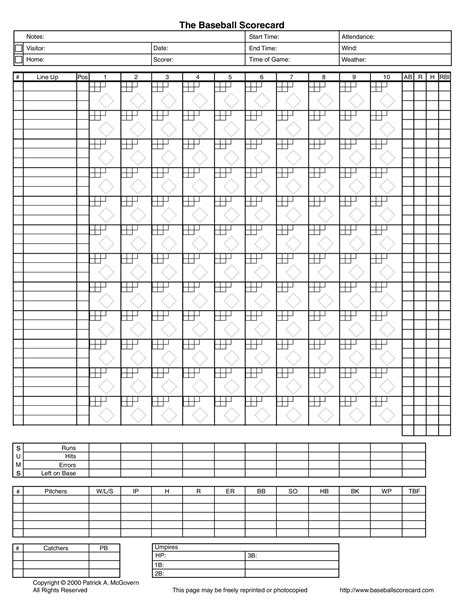 Score Like a Pro: Your Ultimate Guide to Finding the Best Baseball Score Sheets Printable