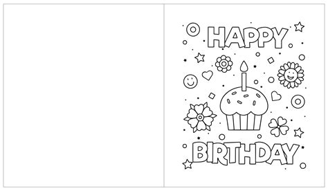 Unfold Joy: The Ultimate Guide to Crafting a Heartfelt Birthday Card Coloring Printable