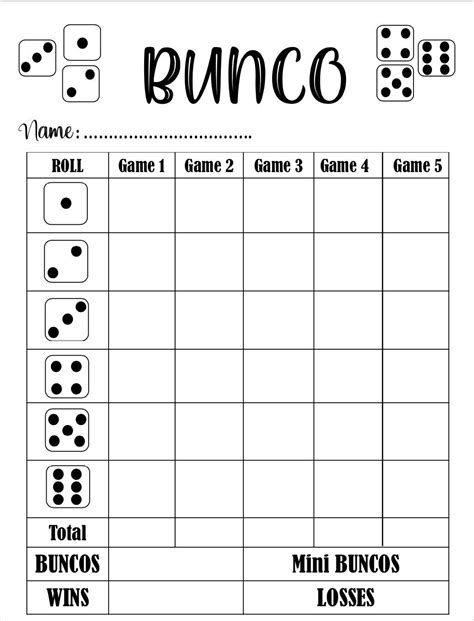 Bunco Score Cards Printable: Your Essential Guide to a Flawless Game Night!