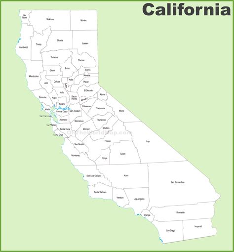 Your Essential Guide to Finding the Perfect California County Map Printable
