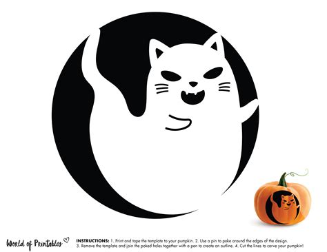 Unleash Your Inner Carving Artist: The Best Cat Pumpkin Stencil Printables for a Purr-fect Halloween!