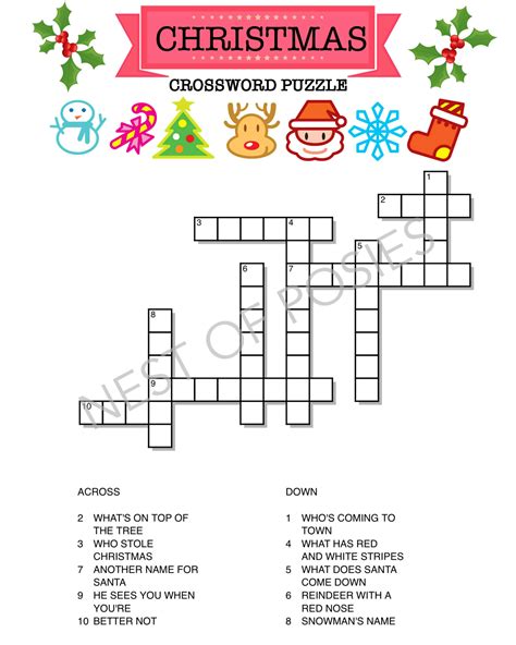 Unlock Holiday Cheer: Your Ultimate Guide to Free Printable Christmas Crossword Puzzles!