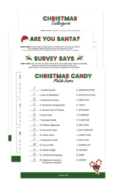Unleash the Holiday Magic: Your Ultimate Guide to Free Christmas Printable Games!