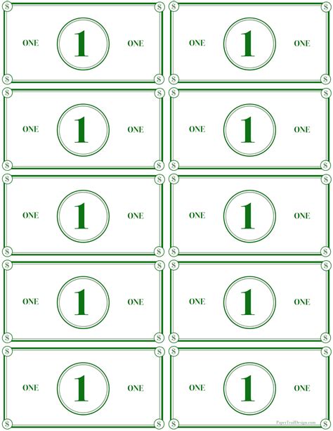 Classroom Fake Money Printable
