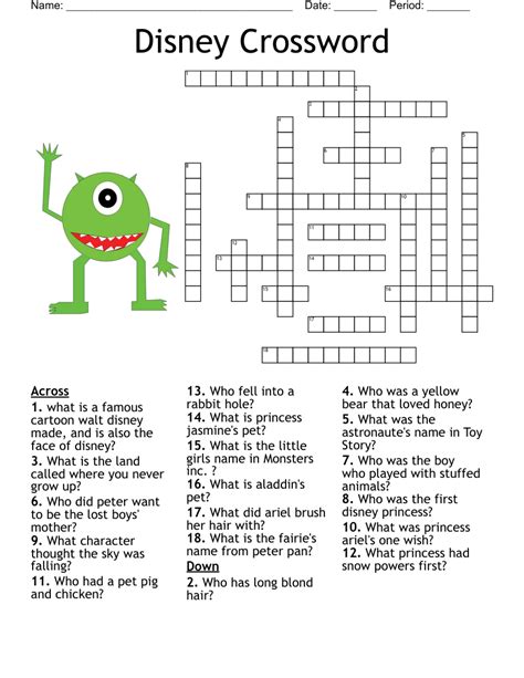 Unlock the Magic: Your Ultimate Guide to Free Disney Crossword Puzzles (Printable!)