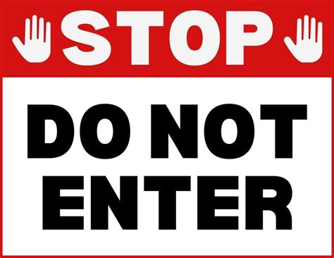 Your Ultimate Guide to the Perfect 'Do Not Enter' Sign Printable: Keep Spaces Safe & Sound!