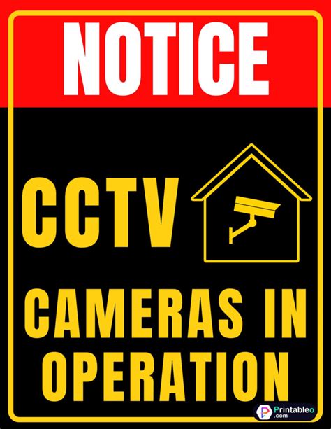 Safeguard Your Space: Get Your Free Camera Signs Printable Today!