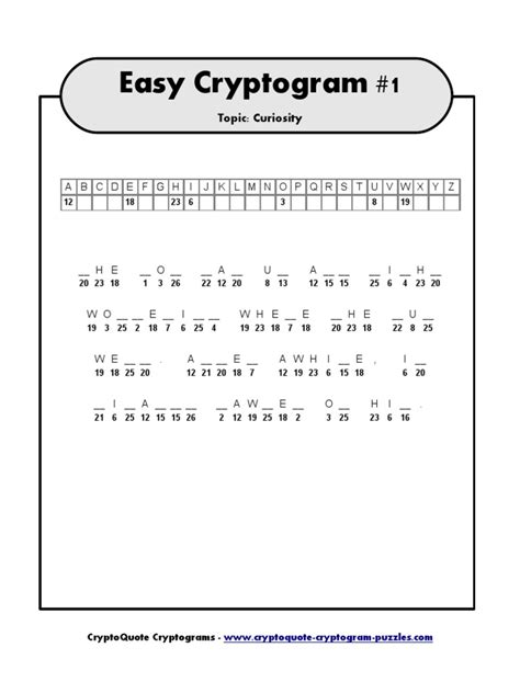 Crack the Code: Your Guide to Free Cryptograms Printable Beginner Puzzles (and Why You'll Love Them!)