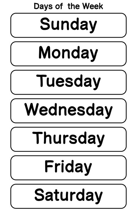 Your Ultimate Guide to Free Days of the Week Printables: Organize Your Life, One Beautiful Day at a Time!