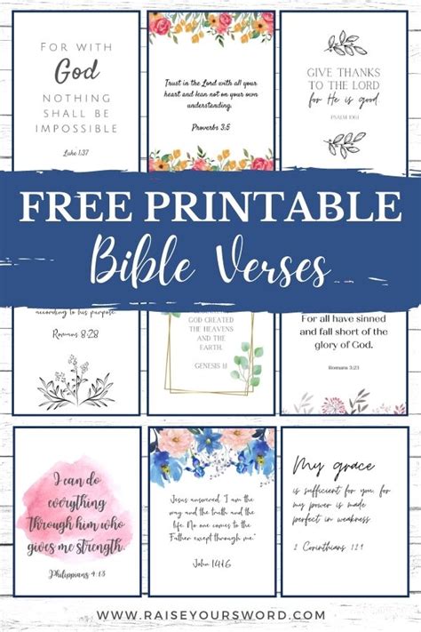 Embrace Hope: Discover the Power of Free Printable Bible Verses PDF for Your Life