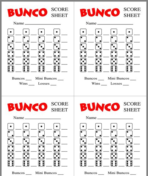 Your Ultimate Guide to Free Printable Bunco Score Cards: Score Big on Fun!