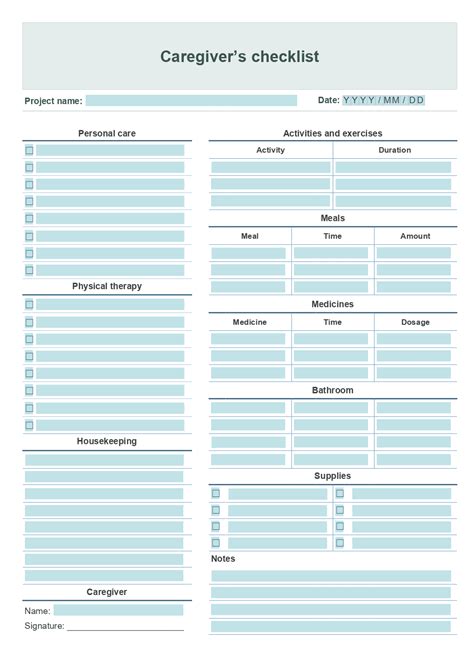 Your Daily Sanctuary: Grab Your Free Printable Caregiver Daily Checklist Template for Stress-Free Care