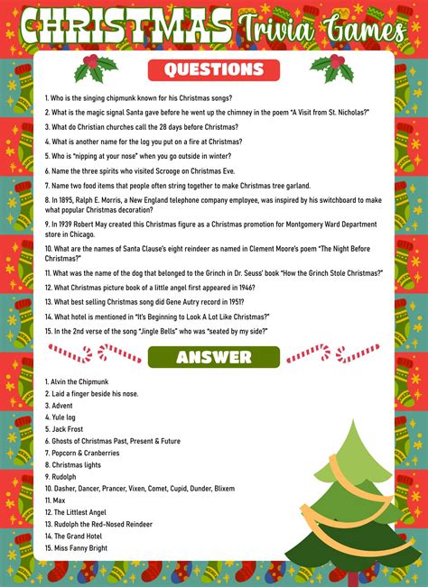 Unwrap the Fun! Your Ultimate Guide to Free Printable Christmas Games with Answers