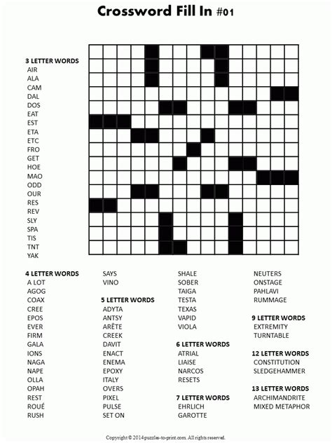 Unlock Your Mind's Potential: Your Guide to Incredible Free Printable Fill-In Puzzles