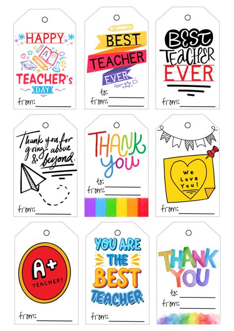 The Ultimate Guide to Free Printable Labels for Teacher Appreciation: Making Every Gift a Hug in Disguise