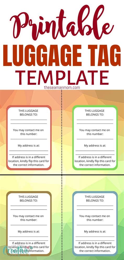 Never Lose Your Luggage Again! Your Go-To Guide for Amazing Free Printable Luggage Tags