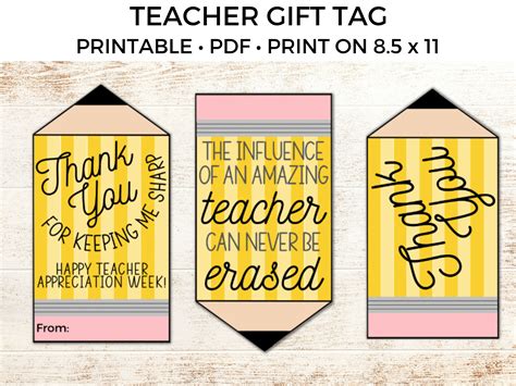 Beyond the Apple: Heartfelt & Free Printable Teacher Appreciation Tags That Truly Shine