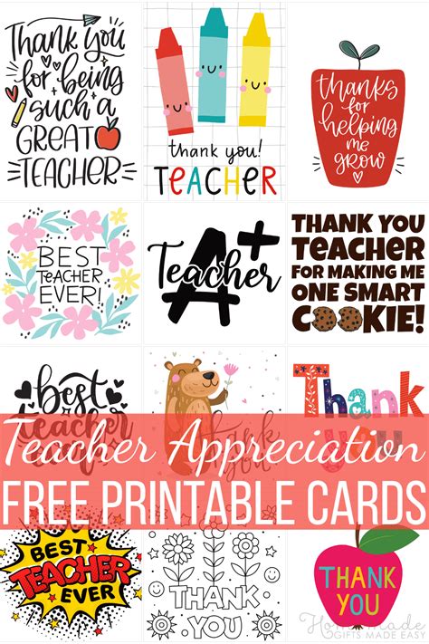 The Ultimate Guide to Free Printables for Teacher Appreciation: Making Every Thank You Count!