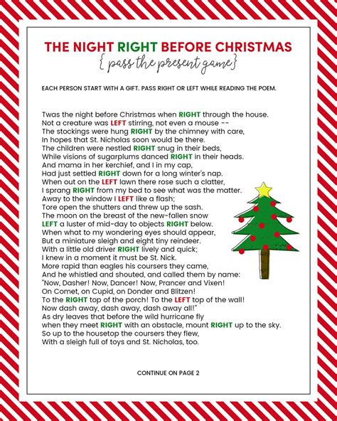 Unwrap the Fun: Your Ultimate Free Right Left Christmas Game Printable Guide!