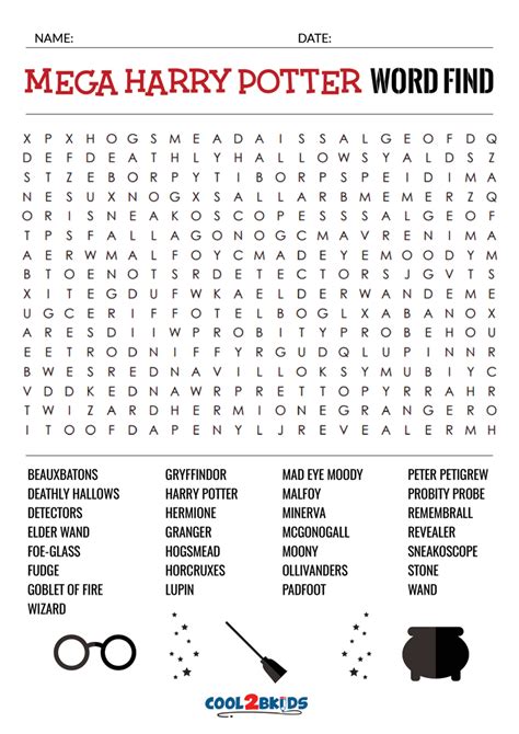 Unlock the Magic: Your Ultimate Guide to Harry Potter Word Search Printables for Every Fan