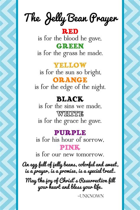 Discover the Heartwarming Magic of the Jelly Bean Prayer Printable: Your Go-To Guide!