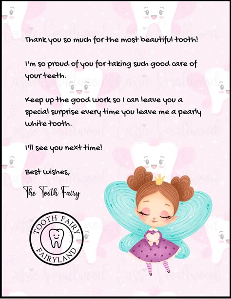 The Ultimate Letter From Tooth Fairy Printable Collection: Sparking Childhood Wonder