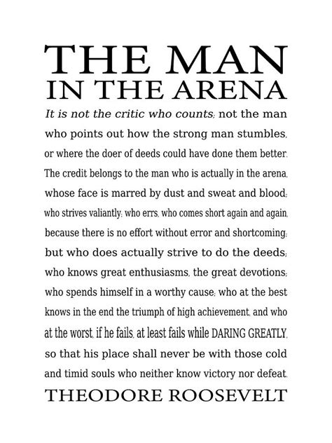 Step into Your Power: The Ultimate Guide to Finding and Mastering Your "Man in the Arena Printable"
