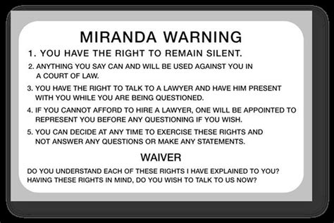 Your Rights, Your Voice: The Ultimate Guide to the Miranda Warning Card Printable