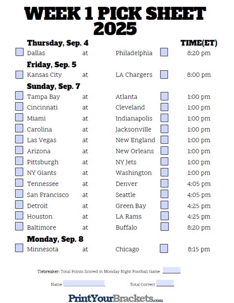 Score Big This Season: Your Ultimate Guide to NFL Printable Pick 'Em Sheets!