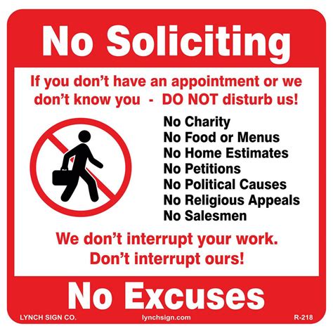 Reclaim Your Peace: The Ultimate Guide to a Perfect No Soliciting Sign Printable