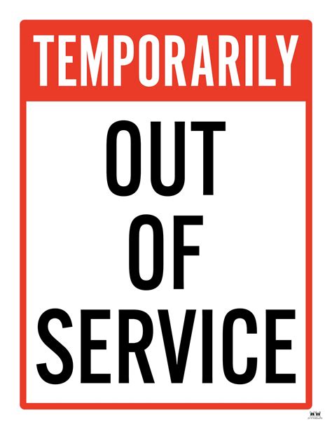 Beyond the Sticky Note: Your Ultimate Guide to a Perfect Out of Service Sign Printable