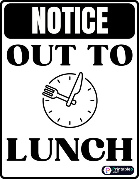 Never Miss a Beat: Your Ultimate Guide to the Perfect 'Out to Lunch' Sign Printable