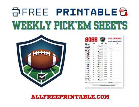 The Ultimate Playbook: Your Comprehensive Guide to the Perfect Pick'em NFL Printable Experience
