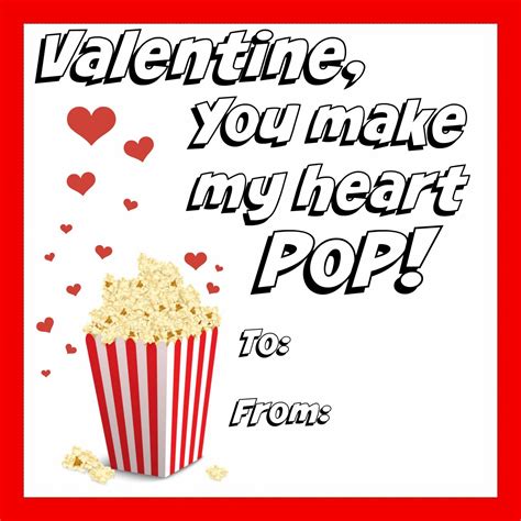 Making Memories Pop! Your Ultimate Guide to Crafting Adorable Popcorn Valentine Printables
