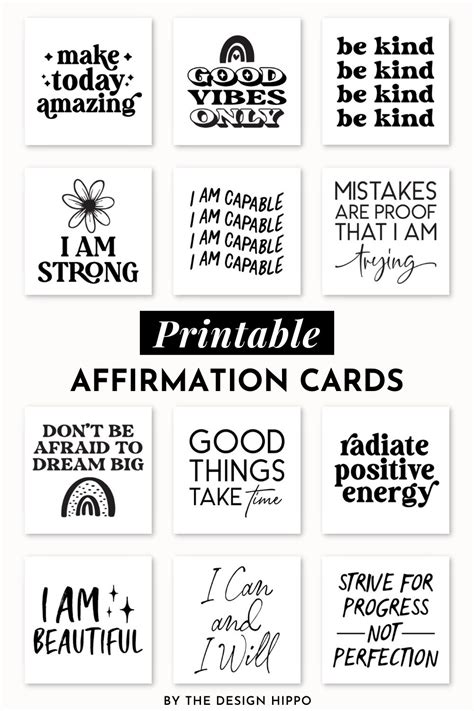The Magic of Printable Affirmation Cards: Your Daily Dose of Positivity, Delivered