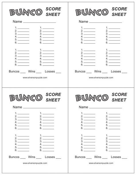 The Ultimate Guide to Free Printable Bunco Score Cards for Your Next Game Night
