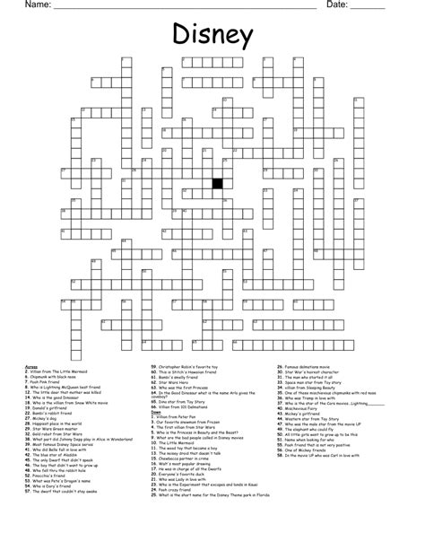 Unlocking the Magic: The Ultimate Guide to Printable Disney Crossword Puzzles for Every Fan