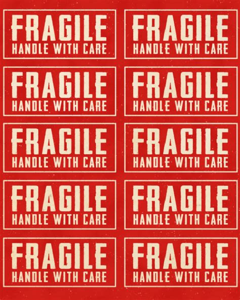 Protect Your Precious Cargo: The Definitive Guide to Printable Fragile Labels