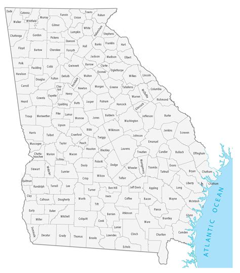 Unfurling Georgia's Heart: Your Ultimate Guide to the Perfect Printable Georgia County Map