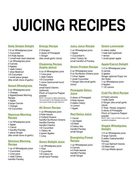 Your Go-To Guide: Delicious & Printable Juicing Recipes for Vibrant Health!