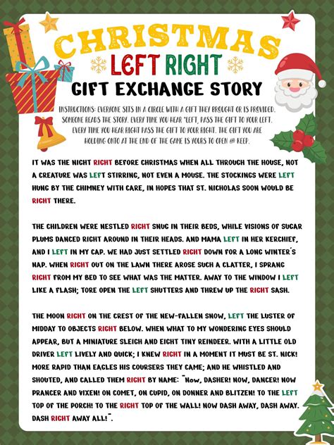 Unwrap the Fun: Your Ultimate Guide to a Printable Left Right Game for Christmas!