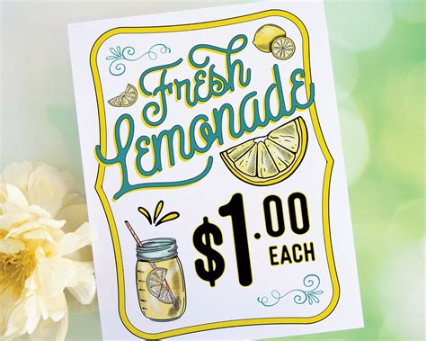 Sweet Success Awaits: The Ultimate Guide to Crafting the Perfect Printable Lemonade Sign for Every Occasion