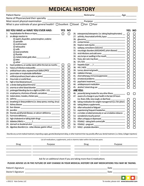 Your Lifeline in a Crisis: The Ultimate Guide to Printable Medical History Forms for Every Need