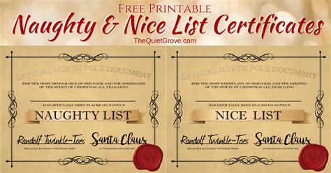 The Ultimate Guide to Printable Naughty or Nice Lists: Crafting Christmas Magic & Encouraging Good Behavior