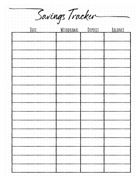 Your Ultimate Guide to Printable Savings Trackers: Make Your Money Dreams a Reality