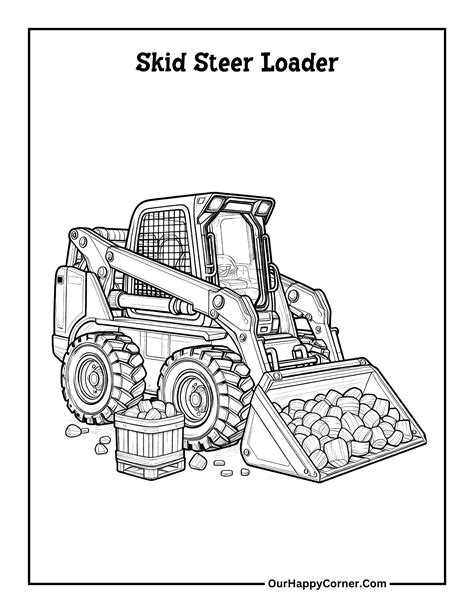 Digging Up Fun: The Ultimate Guide to Printable Skid Loader Coloring Pages for Every Little Builder