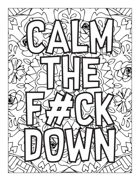 Unleash Your Inner Rebel: The Ultimate Guide to Printable Swear Word Coloring Pages for Stress Relief and Laughter